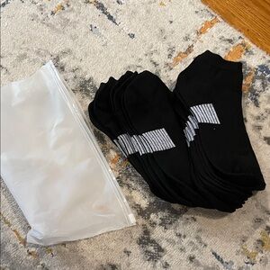 8 pack Black Ankle Socks